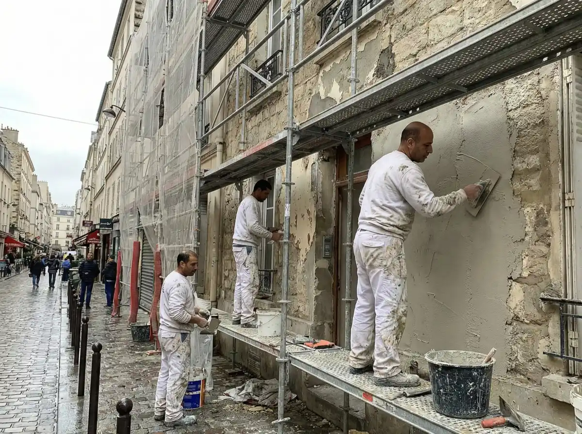 Ravalement façade Saint-Denis - Avant travaux de rénovation